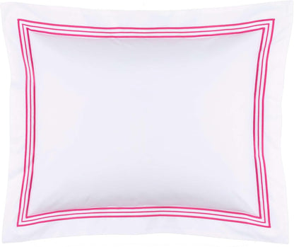 Pine Cone Hill Trio Fuchsia Duvet Sham, Standard Size, Pink Stripe Pattern