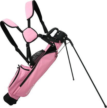 Sunday Golf Stand Bag Lightweight Golf Bag for Par 3 & Driving Range with 3 Zippered Pockets, Cooler Bag, Rain Hood and Adjustable Dual Strap System,Golf Club Carry Bag Suitable for Men & Women