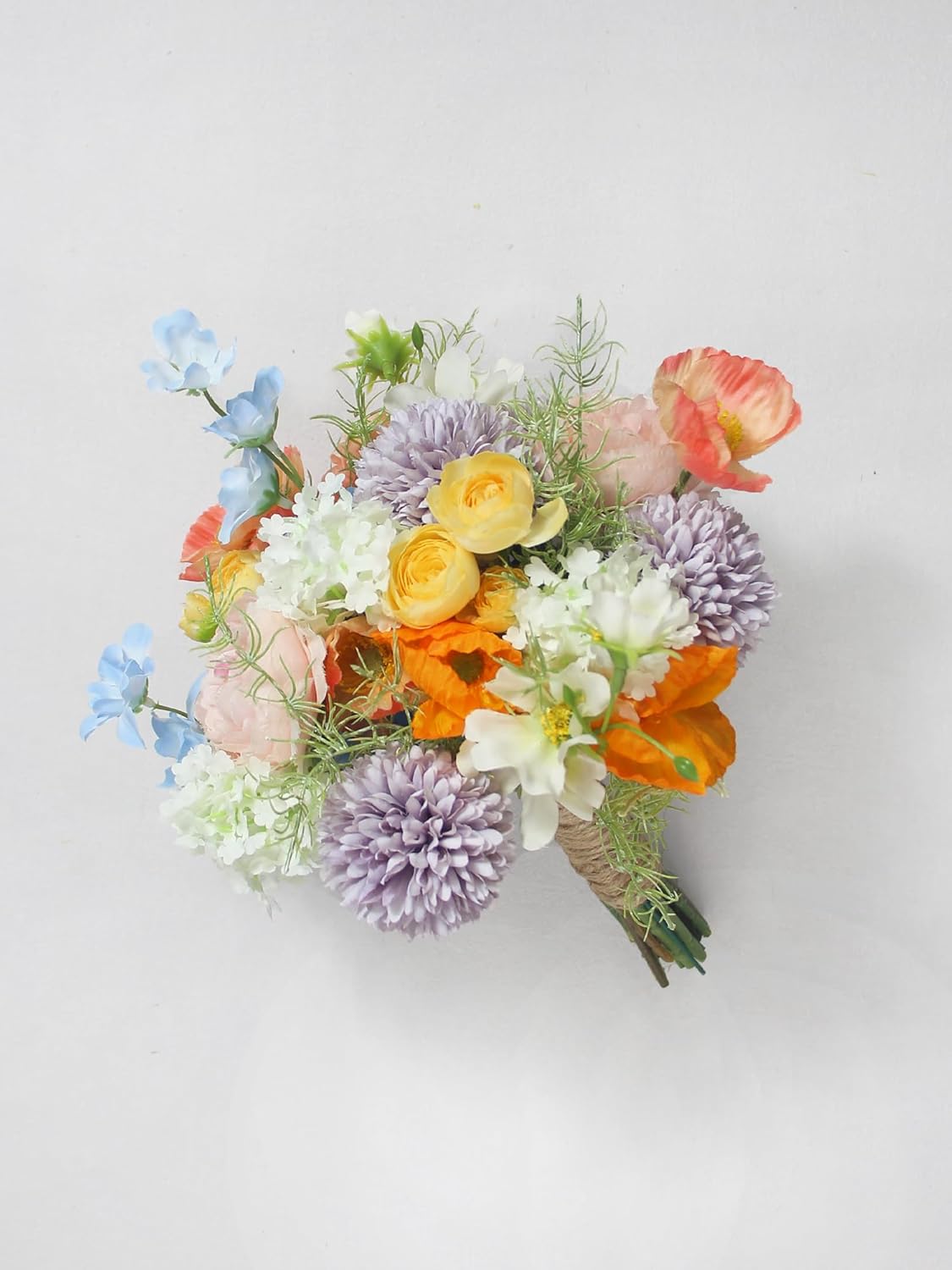 Rinlong Pastel Bridesmaid Bouquet for Wedding, Prom, Homecoming | Silk Bridal Bouquet, Destination Friendly