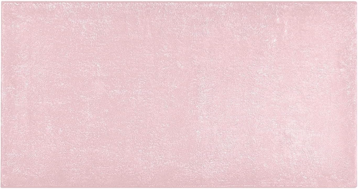 Plain Pink Solid Color Bath Mat, Dry Quickly Non Slip Absorbent Bath Rug, Soft Living Room Bedroom Home Floor Mats, Bath Mats for Bathroom, Tub and Shower 20" x 39"
