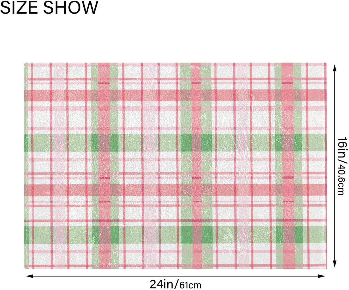 ALAZA Pink Checkered Grid Bath Mat for Bathroom Rugs Rectangle Carpet for Shower, Fluffy Absorbent & Machine Washable