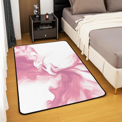 Feelyou Modern Abstract Area Rug 5x7 Polyester Pink Living Room Rugs for Bedroom Abstract Art Decor Carpet Luxury Indoor Floor Mat Soft Non-Slip