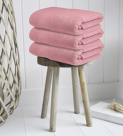 Luxury Bath Towels Set of 4 (27” x 54”) | Towels for Bathroom | Super Soft | Highly Absorbent Towels for Home, Spa, Gym (Pink)