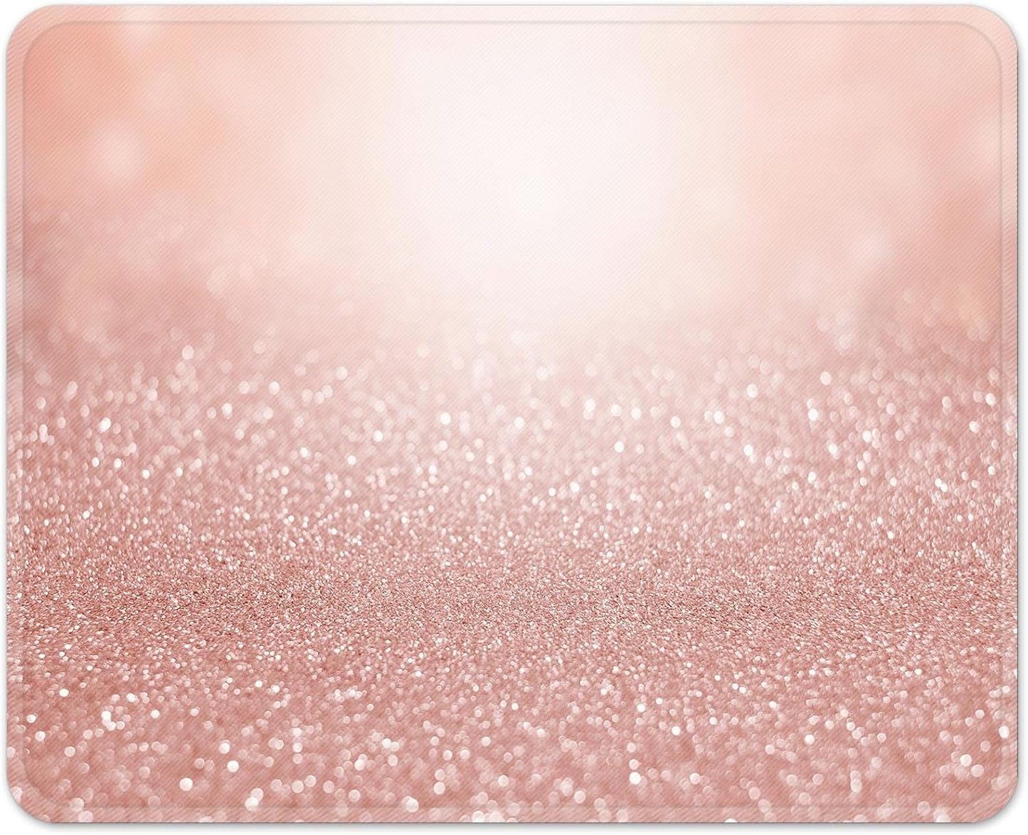 Rose Gold Square Mouse Pad 9.5" x 7.9", Pink for Notebooks Desktop Computers Office Supplies with Non-Slip Rubber Base Mouse Pad for Gaming, Working, Studying