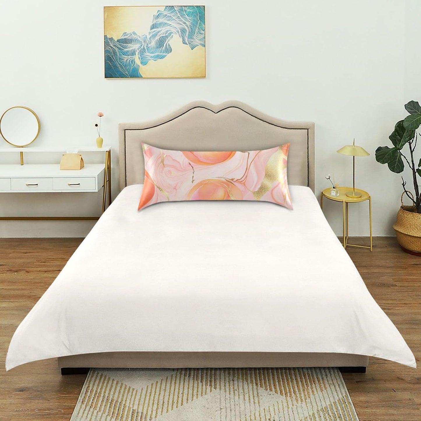 Satin Pillowcases for Hair and Skin Similar to Silk Pillow Cases Standard Size Anti Wrinkle Body Cooling Pillow Covers with Envelope Closure S Georgia Peachs Luxury Pink