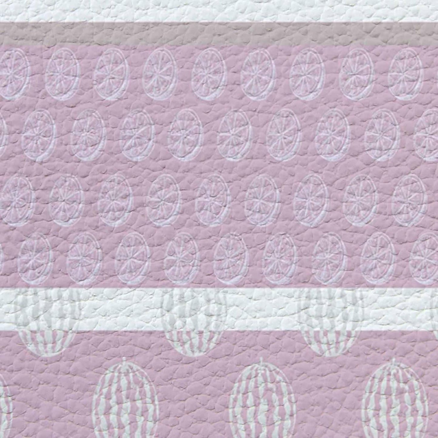 Farm Fruits Antifatigue Kitchen Bath Door Mat Cushioned Runner Rug, Watermelon Lemons Peach Pink Grey Striped Welcome Floor Sink Mat, Waterproof & Non-Slip Comfort Standing Doormat for Kitchen 24"x36"