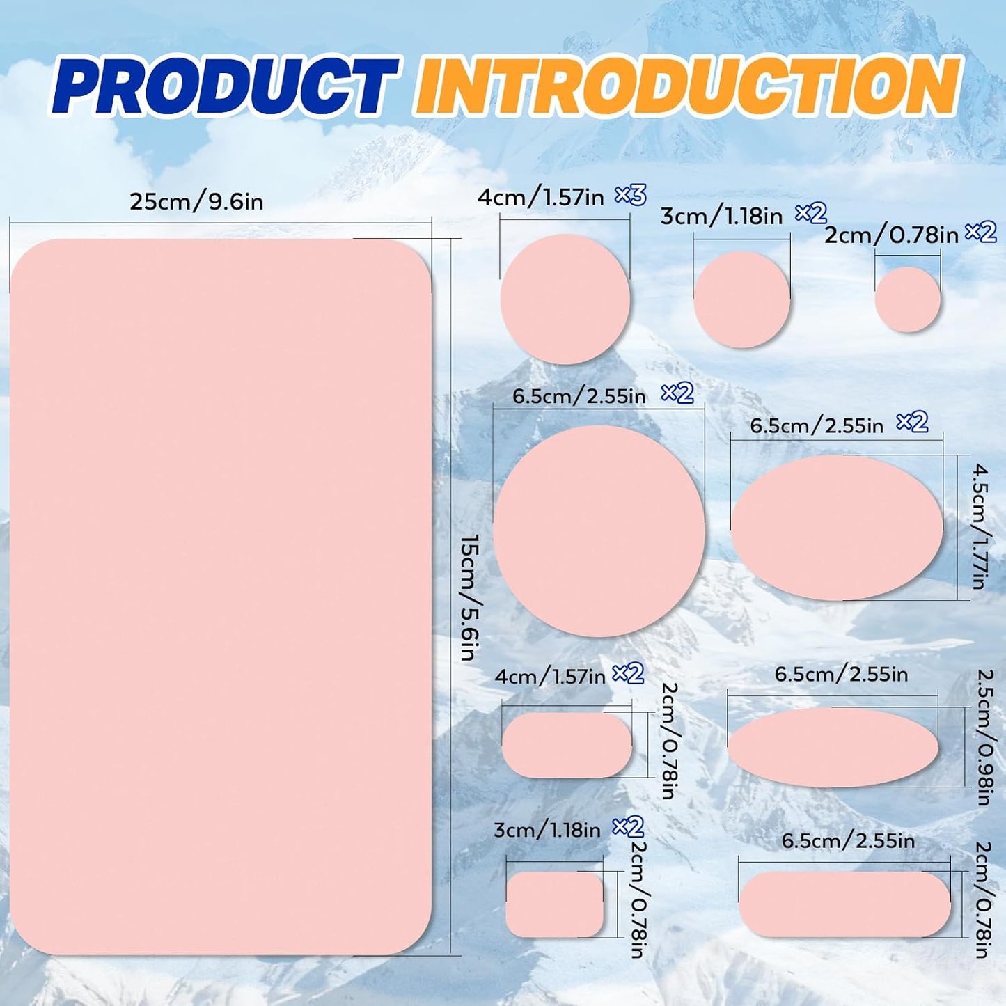 OAZ 35Pcs Down Jacket Repair Patch Kit Pre-Cut Nylon Patches for Clothes Self-Adhesive Fabric Tape Waterproof Lightweight Outdoor Gear Tenacious Repair Tape for Puffer Jacket Coat Tent Backpack(Pink)