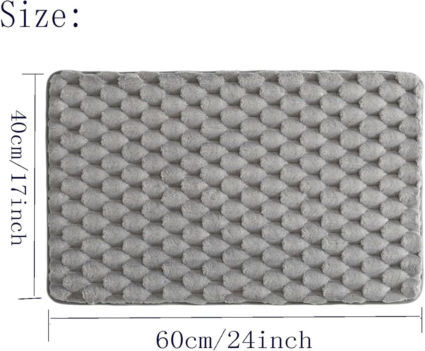 Water-Absorbing Anti-Slip Floor mat, Geometric Bathroom Anti-Slip Floor mat, Door Foot mat, Soft and Lightweight Bathroom Floor (Pink, 24x17inch)