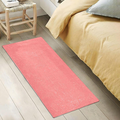 Plain Pink Solid Color Bath Mat, Dry Quickly Non Slip Absorbent Bath Rug, Soft Living Room Bedroom Home Floor Mats, Bath Mats for Bathroom, Tub and Shower 20" x 39"