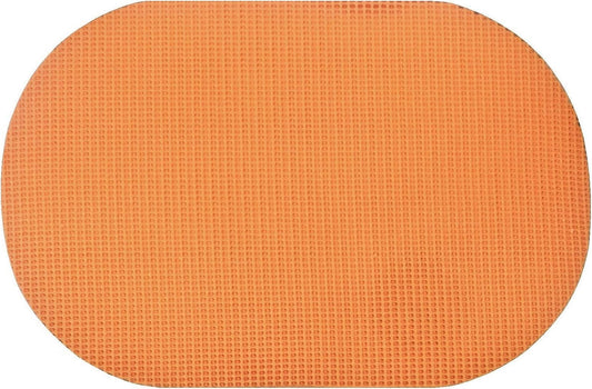 Waffle Placemat Weave Pattern Set of 4, Non-Slip Mesh Reversible Kitchen Table Decorative Color Selection (Peach)