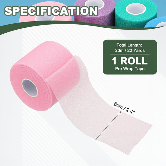 Pre Wrap Tape, Non-Slip Grip Cushion Wrap Prewrap Athletic Tape- Fitting for (Tennis- Badminton - Pickleball - Sports)