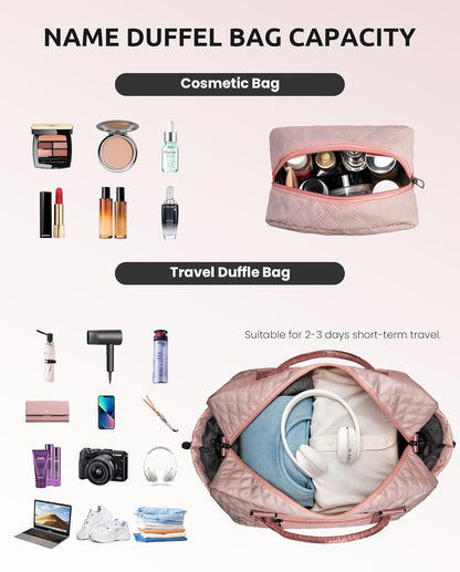 Teen Girl Gifts Trendy Stuff-Women Gift-Duffle Bag for Travel with Shoe Compartment, Dance Bag for Girls,Overnight Bag,Birthday Gifts,Travel Bag for Women Graduation Gift for Her (Letter A)