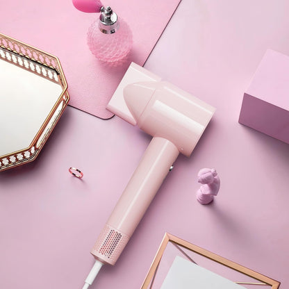 Ionic Hair Dryer, 110000 RPM High-Speed BLDC Motor, Fast Drying Blow Dryer with Negative Ion Technology, 8 Heat & Speed Modes for Curly Thick & Fine Hair, Low Noise Lightweight, Baby Pink