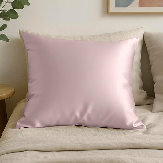 Mellanni Pure Silk Throw Pillowcase - Perfect for Hair and Skin, Preventing Wrinkles - Easy Care - Naturally Cooling Silk Pillow Cover with Hidden Zipper (Throw, Pink)