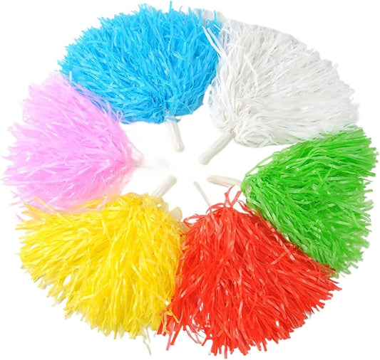 Shining Cheer Pom Poms 4PCS Cheerleading Cheering Flower Ball Game Pompoms for Dance Sports Match Supplies and Concert Decorator Pompoms