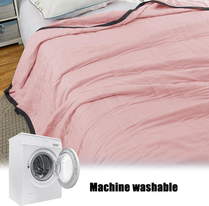 Cooling Blankets for Hot Sleepers 55 x40In Air-Conditioner Summer Cotton Blanket with Breathable Fabric Lightweight Blankets for Office, Sofa, Adults, Bedroom, Hot Weather, Spring (Pink)