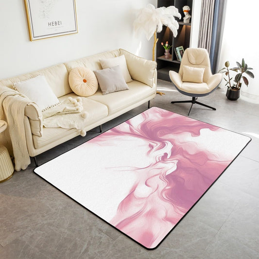 Feelyou Modern Abstract Area Rug 5x7 Polyester Pink Living Room Rugs for Bedroom Abstract Art Decor Carpet Luxury Indoor Floor Mat Soft Non-Slip