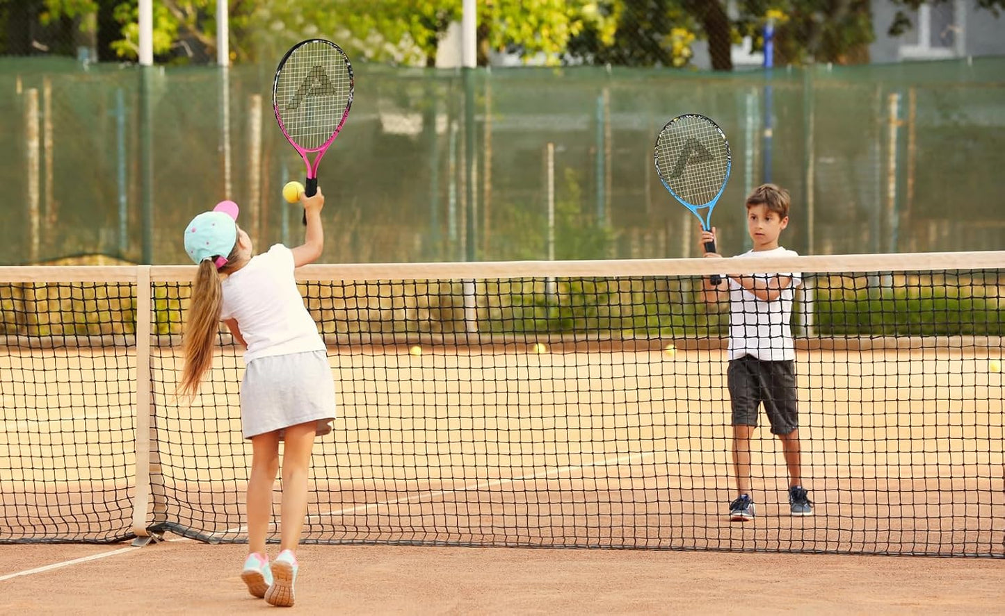 AMA SPORT Kids Tennis Racket for Junior Toddlers Starter Kit 17-25" Tennis Racquet for Girls and Boys with 420D Nylon Shoulder Strap Bag