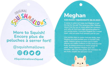 Squishmallows Original 16-Inch Meghan Cream Fruit Bat with Fuzzy Peach Belly - Official Jazwares Large Plush