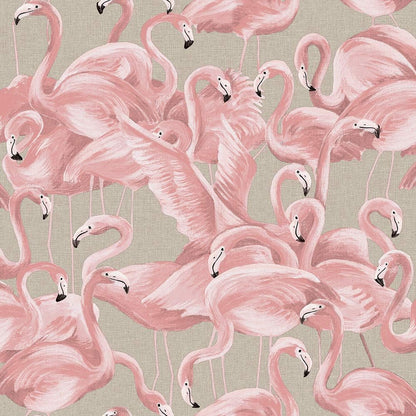 Tempaper Ballerina Pink Flamingo Removable Peel and Stick Wallpaper, 20.5 in X 16.5 ft, Made in the USA