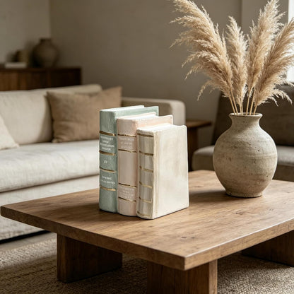 Decorative Books Coffee Table Books - Resin Fake Book Shelf Decor Home Decor Bookends Decorative Faux Book for Living Room Bedroom Bookshelf Office Gift 5.5 x 4.5 x 7.5 Inch DiliComing
