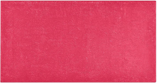 Pink Solid Color Bath Mat 39x20 Inch, Soft Absorbent Plush Rug, Non-Slip Washable Floor Mat for Bathroom Bedroom Kitchen Entryway Carpet