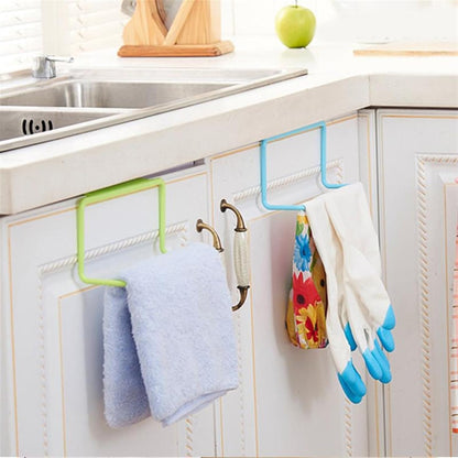 1/2Pcs Plastic Hanging Holder Multifunction Towel Rack Cupboard Cabinet Door Back Home Storage Organizer Kitchen Accessories(Pink,1pc)
