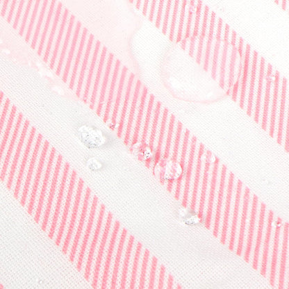 Pink White Striped Linen Cotton Waterproof Shower Curtain, Funny Stripe Shower Curtains for Bathroom Decor, Chic Fabric Cloth Shower Curtain 72" W x 72" L