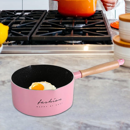 predolo Lightweight Cooking Pot for Milk and Butter, Ideal for Outdoor Use, Pink