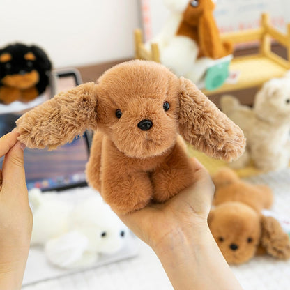 PEACH CAT Golden Retriever Dog Stuffed Animal Cute Puppy Plushies Small Plush Toys Gifts for Kids Brown