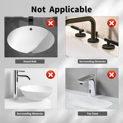 WAFT YEARN 17X5 Inch Silicone Durable Faucet Mat Kitchen Sink Splash Guard Draining Protector Tray Liner Absorbent Protective Counter Accessories For Sink Kitchen Bathroom Laundry Room Bar & RV Pink