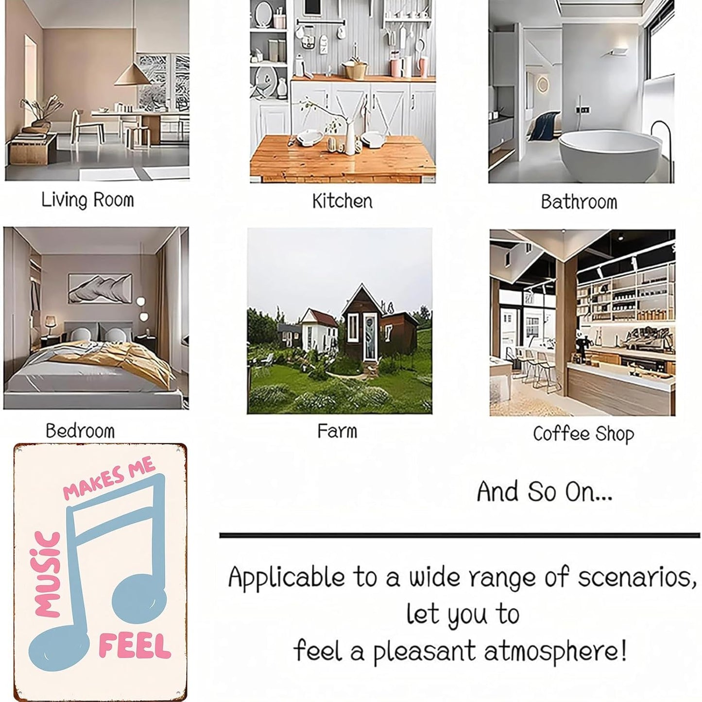 Music Signs Pastel Pink And Baby Blue Metal Sign Trendy Retro Aesthetic Coquette Girly Dorm 8*12 Inch Posters For Home Office Kitchen Garage Man Cave Wall Decor As A Focal Point That Attracts Attention Artwork