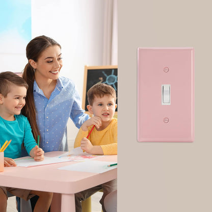 Bates- Light Switch Plates, 2 Pack, Pink Light Switch Cover Plate