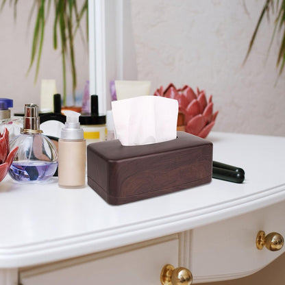 MOCHTERO Modern Tissue Box Cover,Tissue Holders,for Bathrooms,Bedroom,Dinner Table,Office,Rectangle (Peach Wood Color)