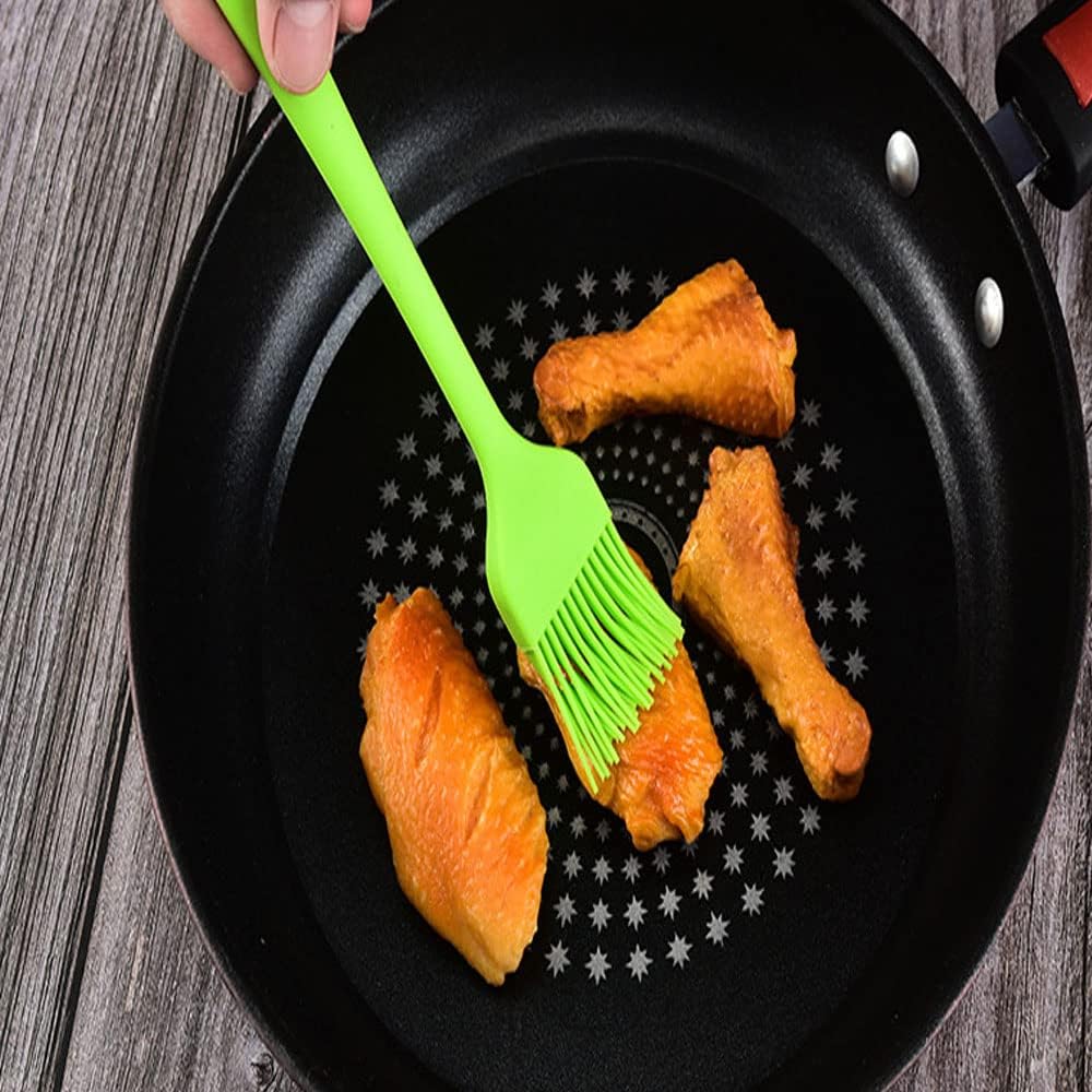 Silicone brush, Oil Brush for BBQ Kitchen Cooking Baking and Grilling (2 PCS,pink)
