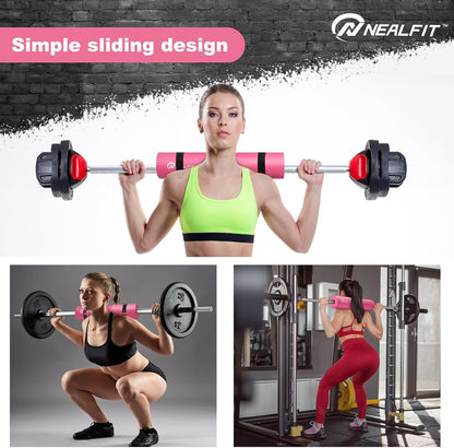 NEALFIT Barbell Pad Squat Pad for Squats—Squat Bar Pad—Great for Weightlifting,Lunges and Hip Thrusts—Foam Sponge Pad—Fit Standard and Olympic Bars Perfectly