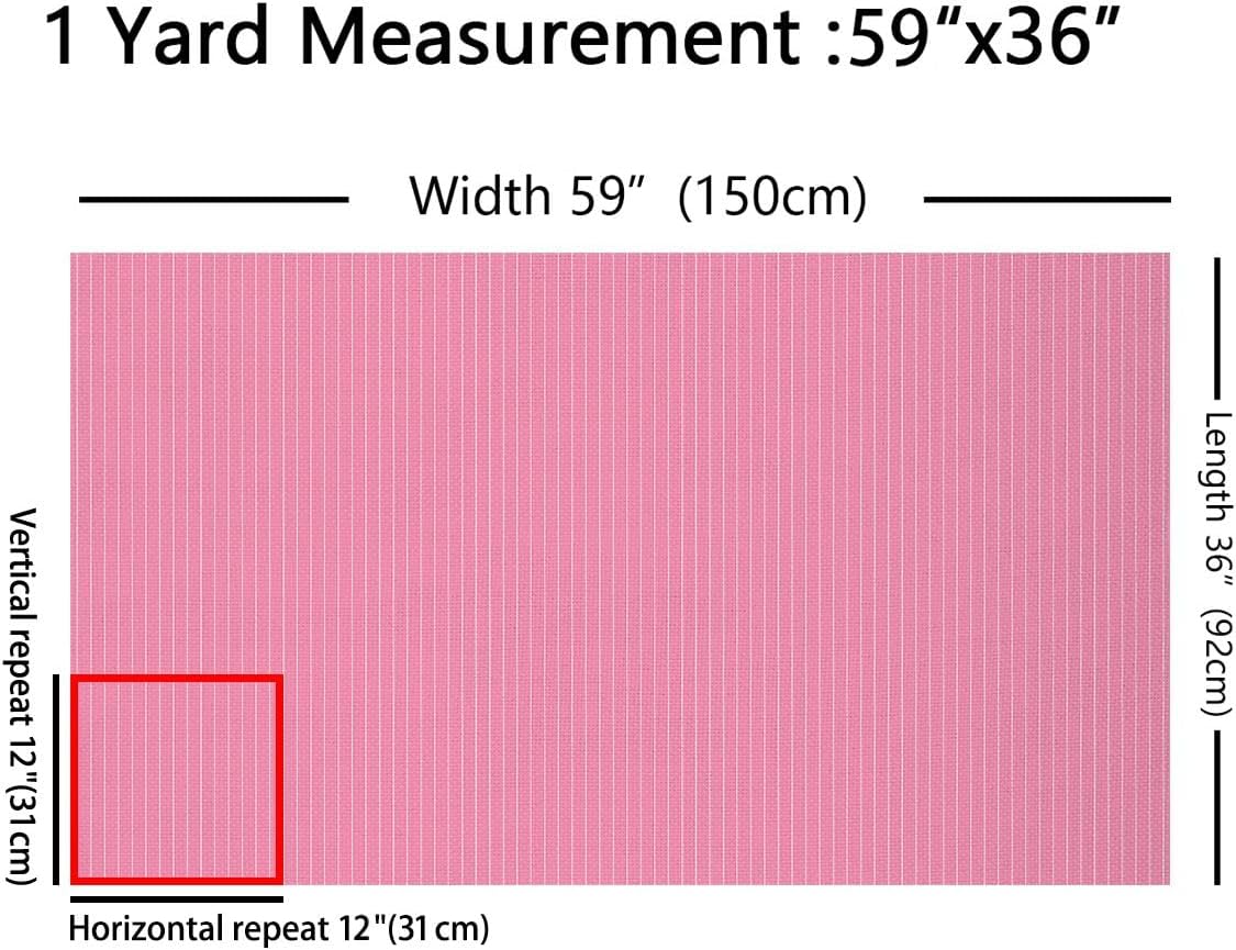 Erosebridal Pink Striped Fabric by The Yard Light Pink Waterproof Outdoor Fabric Geometric Simple Lines Upholstery Fabric Modern Farmhouse Decor Fabrics, 2 Yards