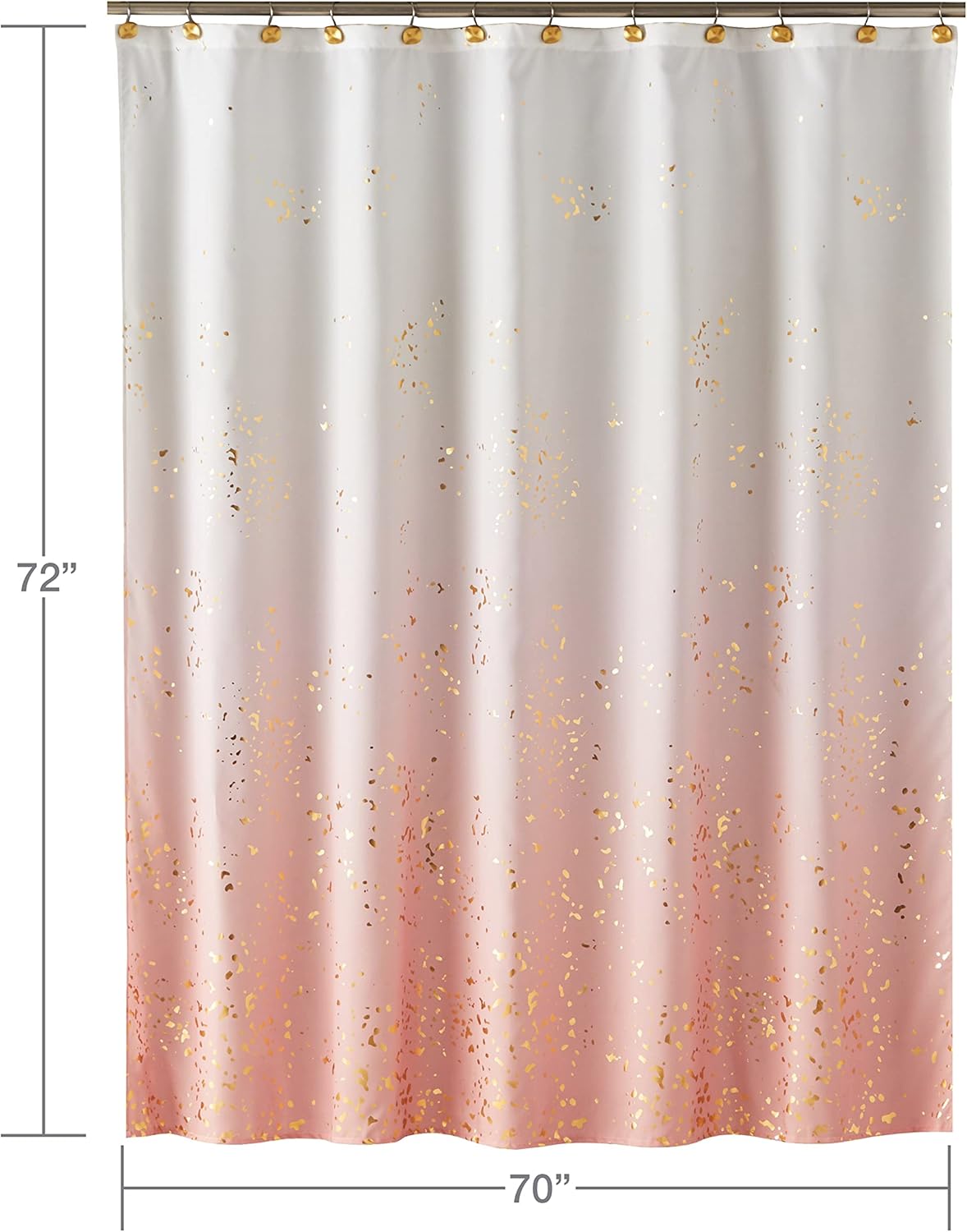 SKL Home by Saturday Knight Ltd. Splatter Fabric Shower Curtain, Pink
