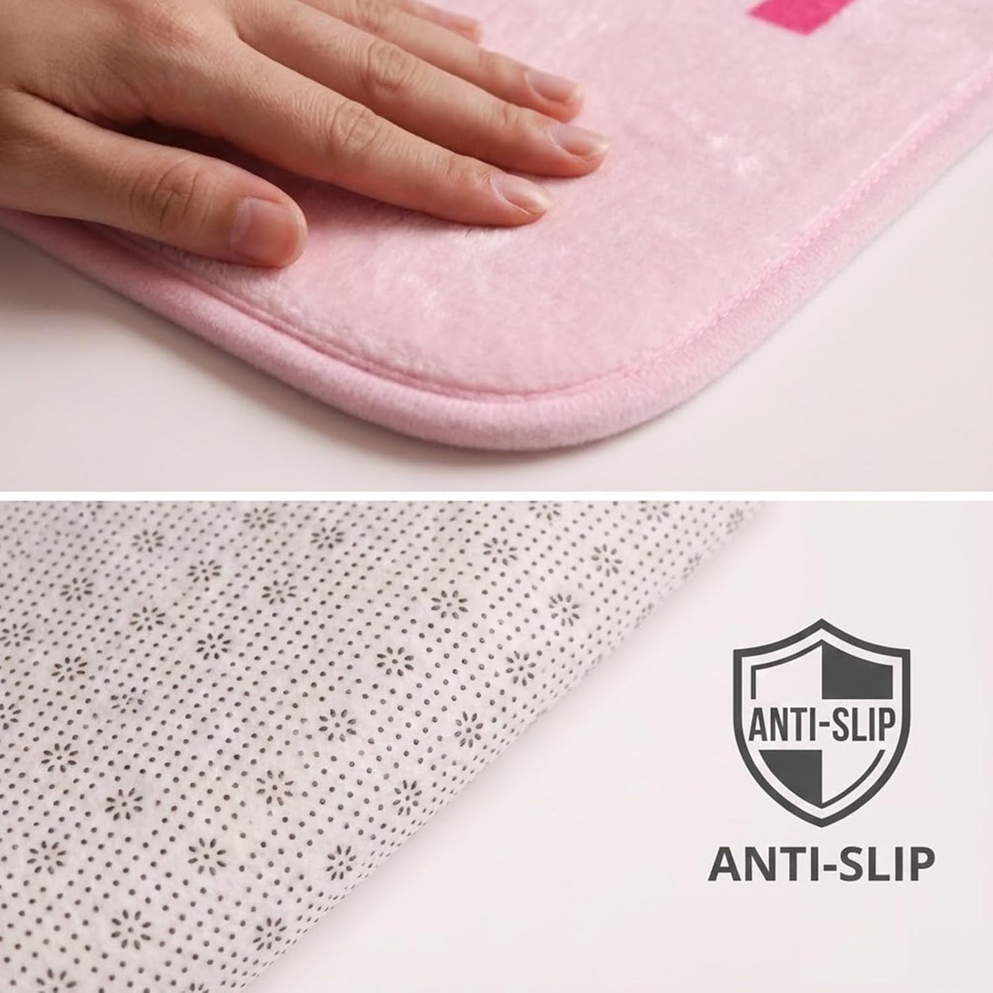 Pink Get Naked Memory Foam Bath Mat 16x24 Inch, Funny Bathroom Rugs, Cute Dorm, Apartment Decor, Soft Non Slip Absorbent Mats for Shower, Vanity