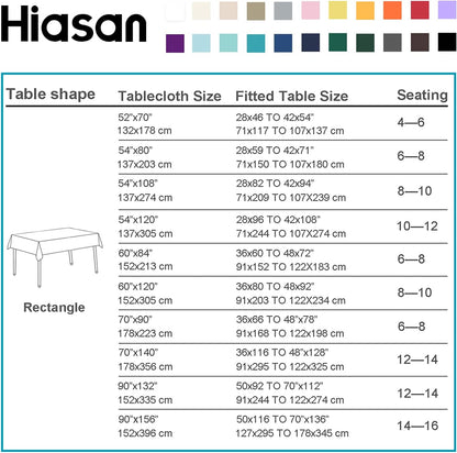 Hiasan Pink Tablecloth for Rectangle Tables - Waterproof and Spillproof Washable Fabric Table Cloth for Dining Room Kitchen Party, 52 x 70 Inch