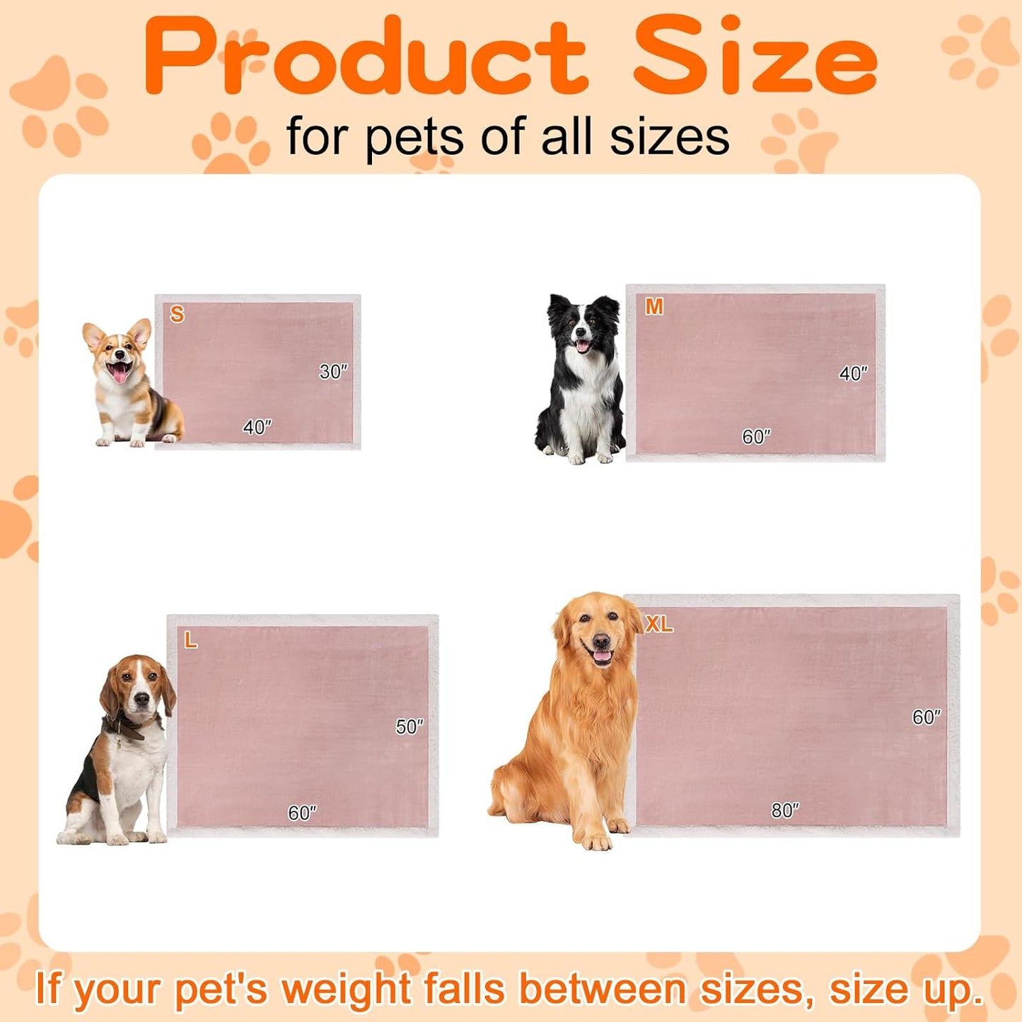 Smiry Waterproof Blanket Throw for Large Dogs, Soft Reversible Dog Blanket for Sofa Couch Bed, Washable Leakproof Sherpa Fleece Furniture Couch Protector(40"x60", Pink/White)