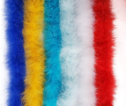 2 Yards 20g Fluffy Marabou Feather Boa for DIY Craft Sewing Trim Home Wedding Party Decoration-Light Pink
