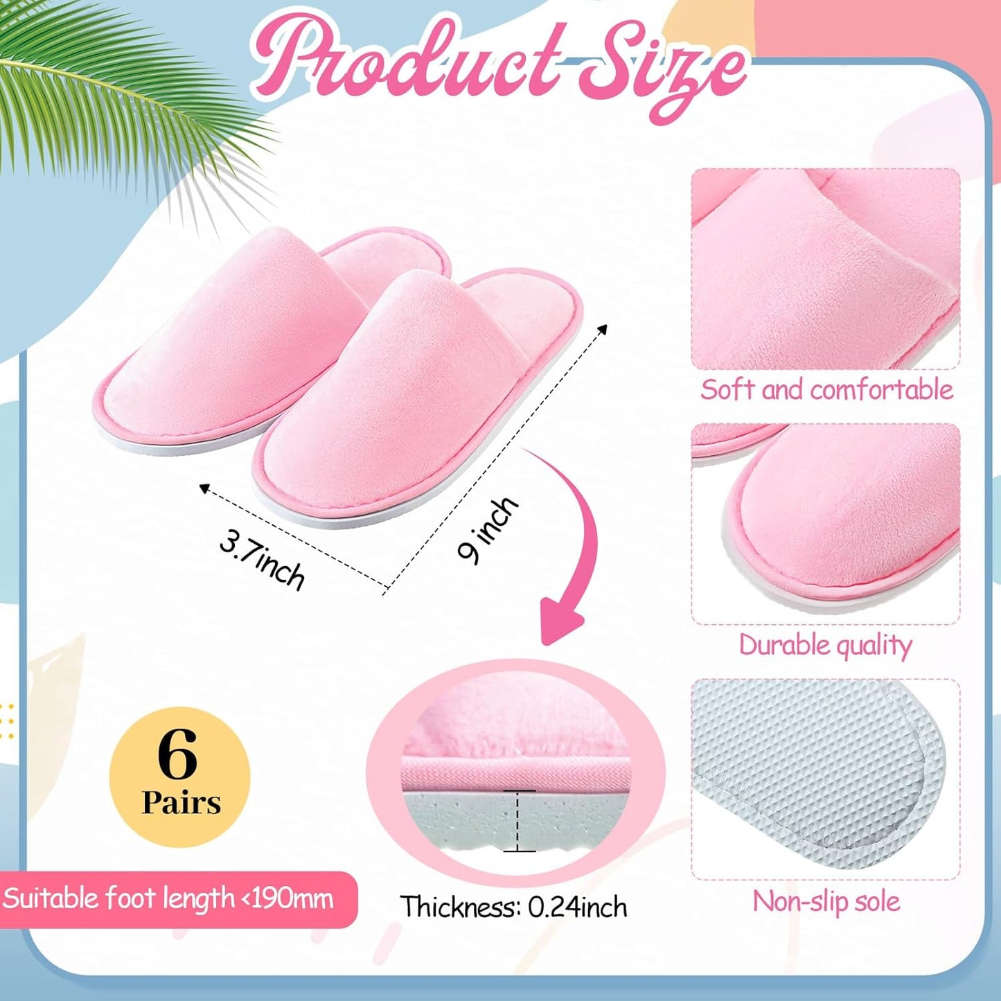 Twistover 24 Pcs Girls Spa Party Supplies for Kids Foot Spa Birthday Party Favors Include 6 Mirrors 6 Bow Headbands 6 Disposable Slippers 6 Towels for Sleepover Slumber Gifts