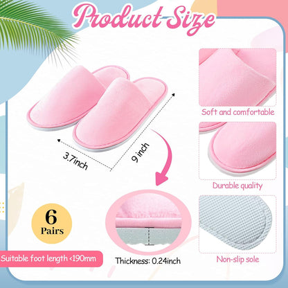 Twistover 24 Pcs Girls Spa Party Supplies for Kids Foot Spa Birthday Party Favors Include 6 Mirrors 6 Bow Headbands 6 Disposable Slippers 6 Towels for Sleepover Slumber Gifts