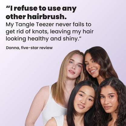 Tangle Teezer Ultimate Detangler Hairbrush for Wet & Dry Hair, Eliminates Knots & Reduces Breakage for Long, Thick, & Curly Hair Types, Large, Pink & Purple