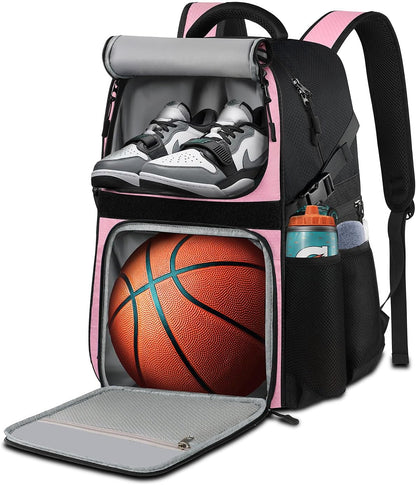 LOINTET Basketball Bag Backpack with Ball Holder Shoes Compartment, Large Basketball Accessories Sports Bag