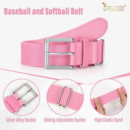 JASGOOD Baseball Softball Socks and Belt Combo Set 3 for Youth Adult Soccer Football Socks