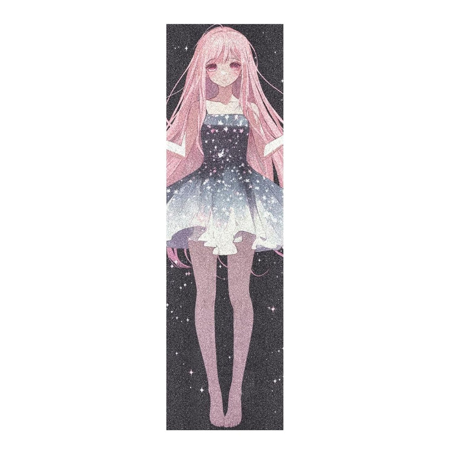 Cute Peach Cartoon Anime Girl Skateboard Griptape Waterproof Grip Tape for Scooters Deck 33×9 Inch repuesto para patineta