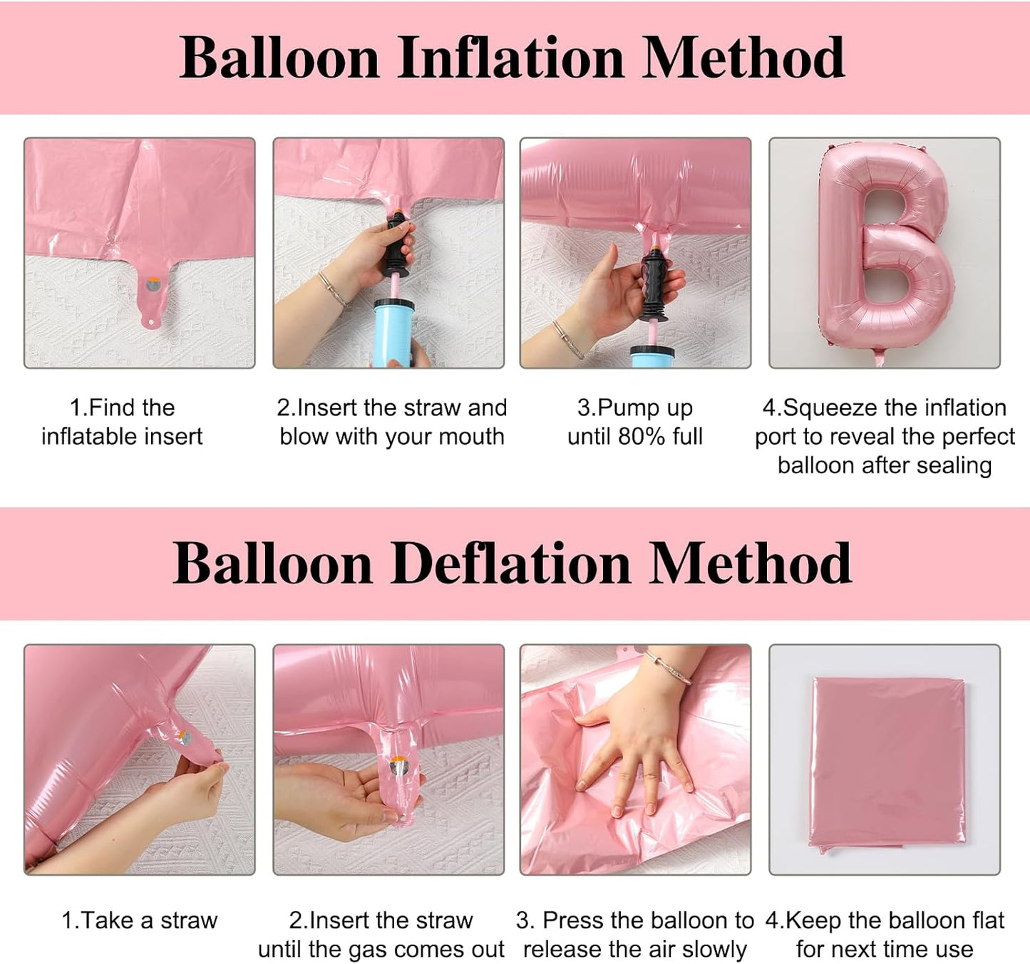 40 Inch Pink BRIDE Balloon for Bachelorette Party Decorations, Large Light Pink Foil BRIDE Letter Balloons Sign for Bridal Shower Wedding Engagement Bride To Be Party Favors Decor