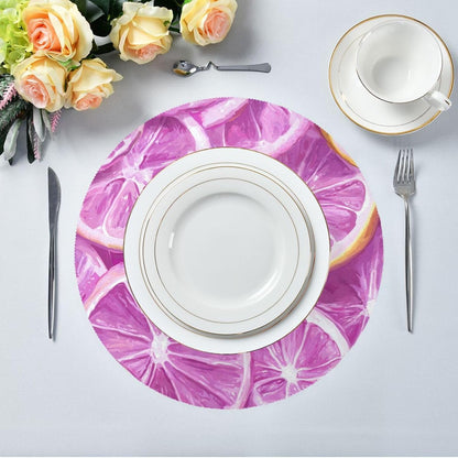 Lemons Baby Peach Seamless Picture Seamless Pattern_2 placemats for a Round Table Reusable Place mats Machine Washable placemats Linen placemats for Dining Table Waterproof Place mat Autumn